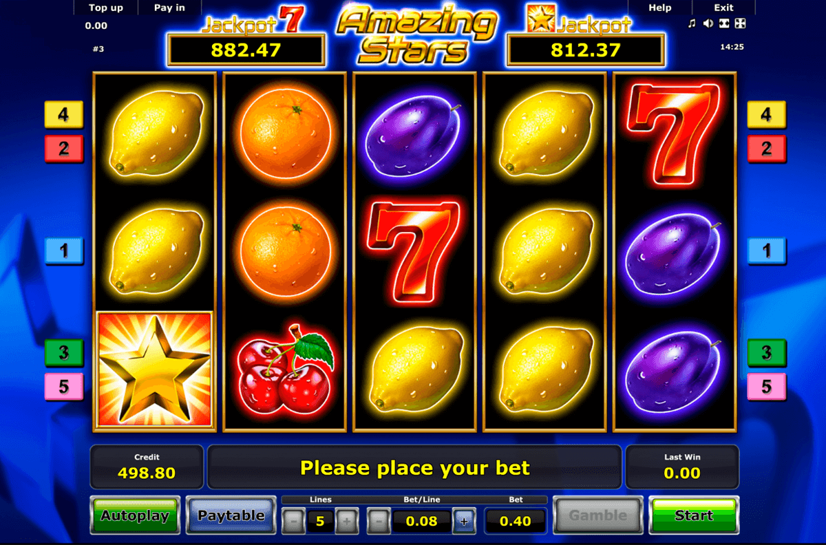 amazing stars novomatic slot