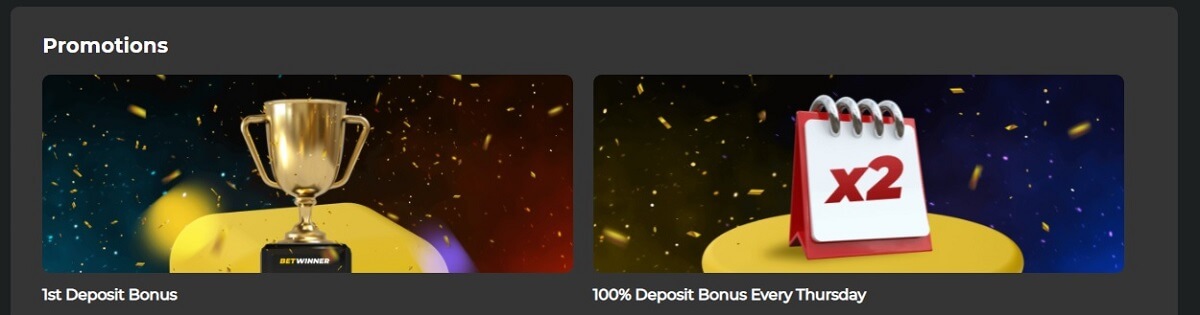 betwinner casino bonuses