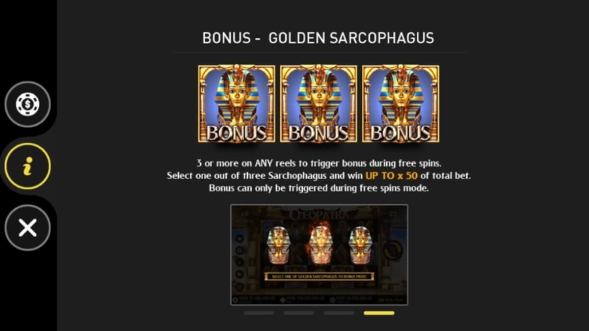 cleopatra slot bonus game