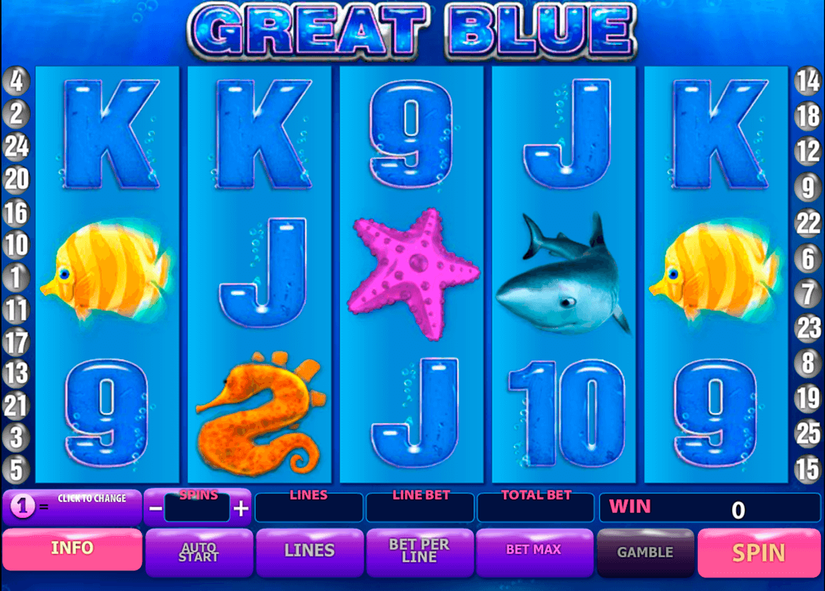 great blue playtech slot