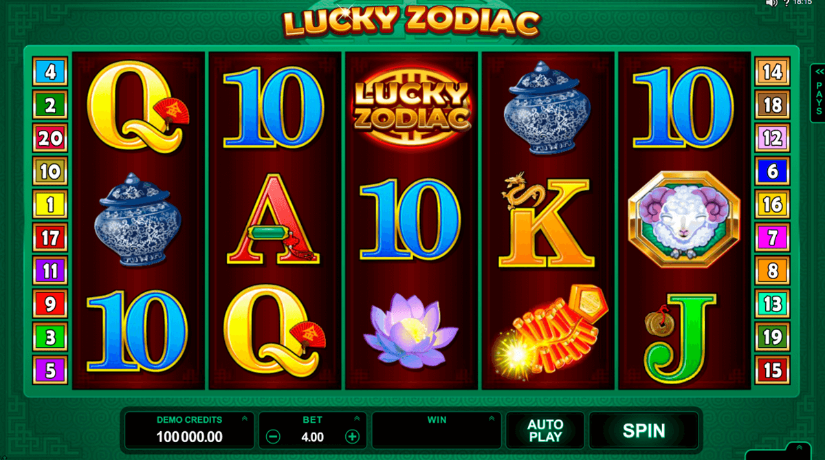 lucky zodiac microgaming slot