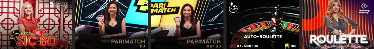 parimatchcasino live casino games